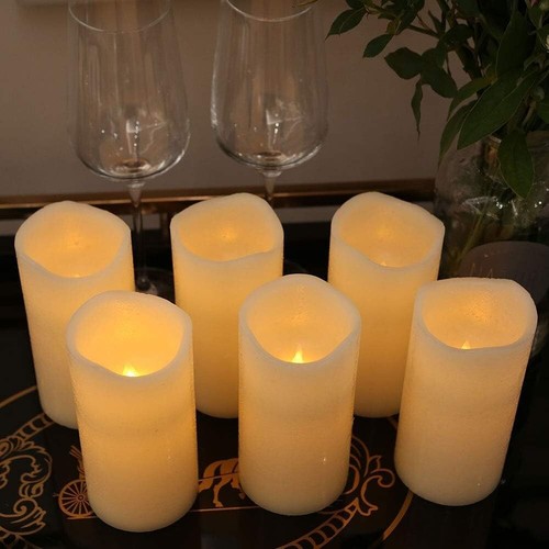 Flickering Flameless Candles Battery Operated Real Wax Pillar Candles LED Candle - Picture 3 of 7