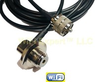 PL259 UHF to SO239 Bulkhead for car radio Mobile Antenna Mount RG58 10FT USA SHP