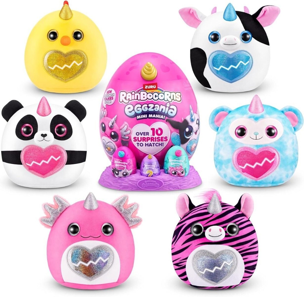 Eggzania MINI Mania GOLD Horn Egg Plush [Over 10 Surprises to
