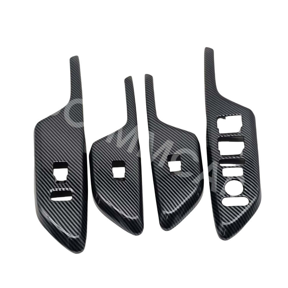 Carbon Fiber Look Window Lift Switch Trim Cap Fit For Honda Civic 2016-2020 RHD