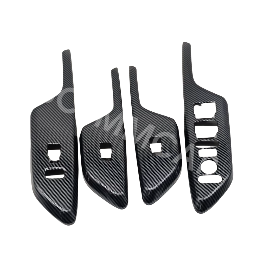 Carbon Fiber Look Window Lift Switch Trim Cap Fit For Honda Civic 2016-2020 RHD