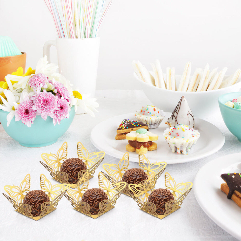 Tulpen Cupcake-Förmchen, 100 Stück, Weiß – Hitzebeständig, Fettdicht, Für Muffins & Backwaren