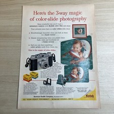 Kodak Pony 135 Camera Model B KodaChrome 1955 Vintage Print Ad Life Magazine