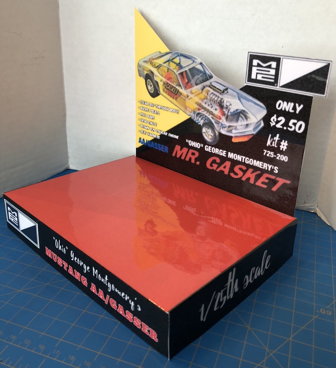 MPC OHIO MONTGOMERY MR GASKET MUSTANG MODEL KIT STORE DISPLAY BASE ONLY