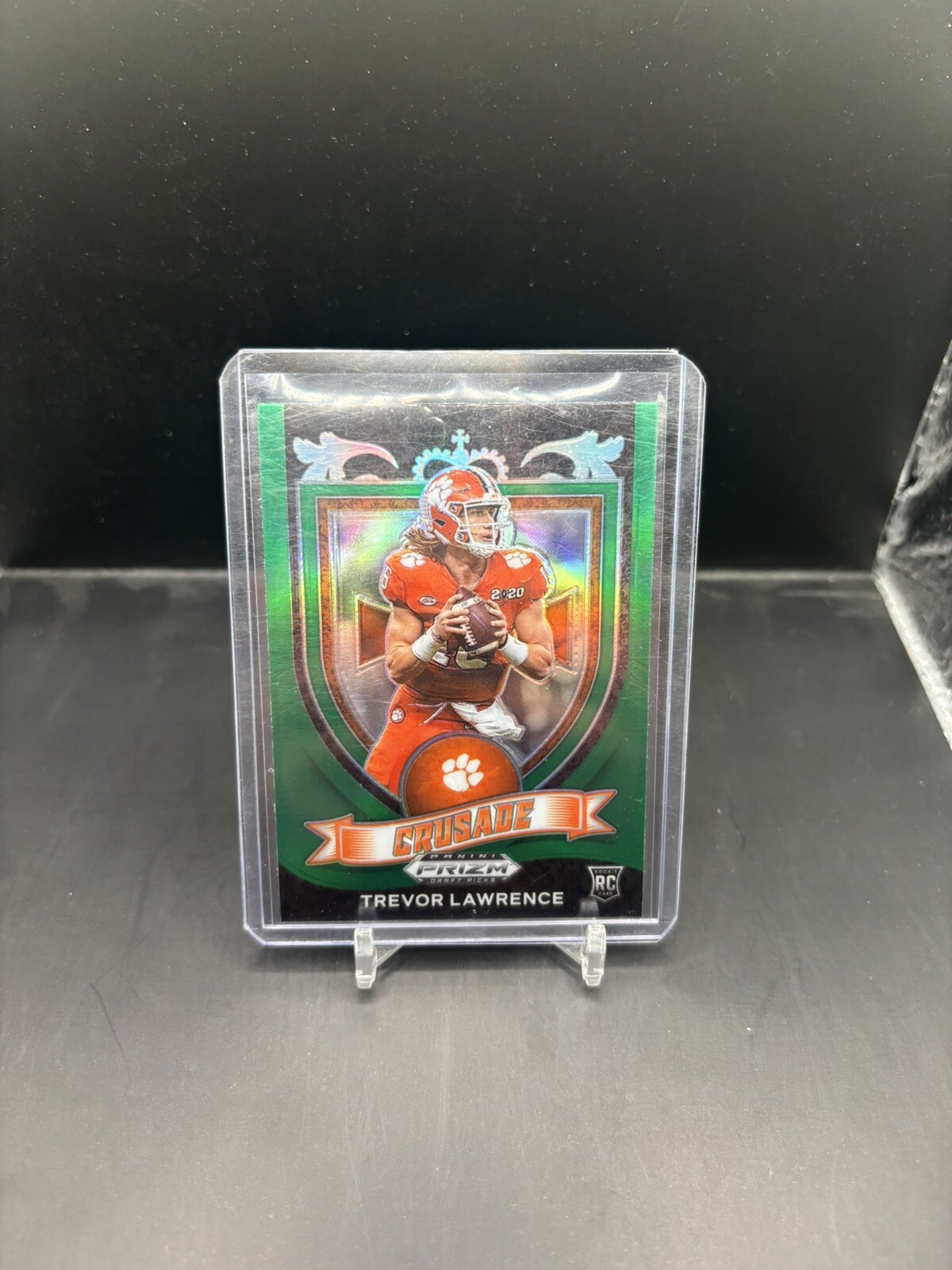 Trevor Lawrence 2021 Prizm Draft Picks Green Crusade Rookie Rc Clemson Jaguars