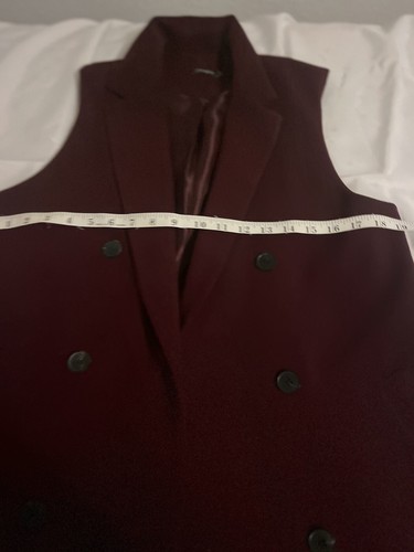J.Mclaughlin Women's Medium Maroon Sleeveless Coat/Jacket EUC - Picture 4 of 12