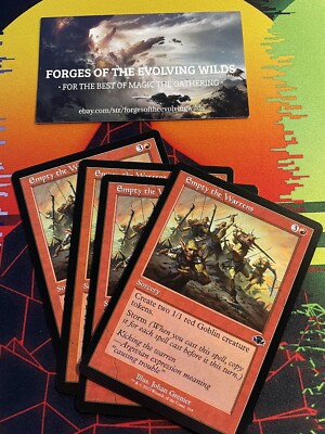 Empty the Warrens Retro Frame X4 4X 4 - MTG - DMR Dominaria Remastered