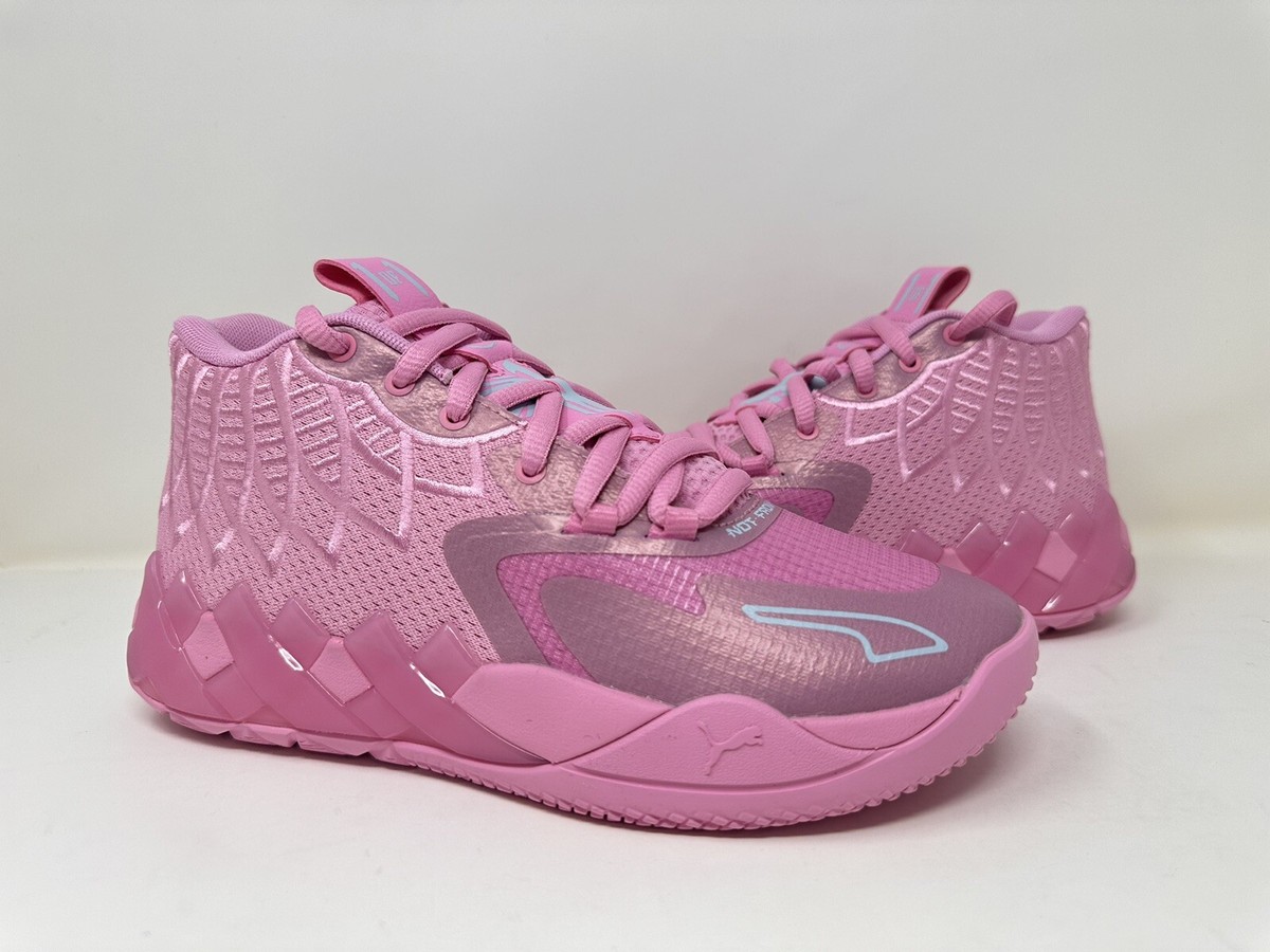 309892 01 PUMA MB.01 Iridescent Lamelo Ball Pink Metallic Silver  