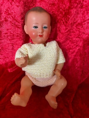 ANCIEN POUPON BAIGNEUR celluloid petit colin tête d'aigle 20cm EUR 24