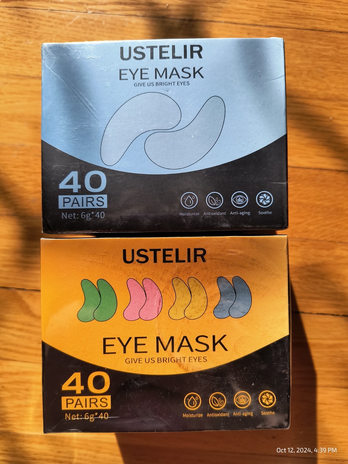 USTELIR Eye Mask Set Under Eye Patches 80 Pair Hyaluronic Acid+ Eye Treatment-image