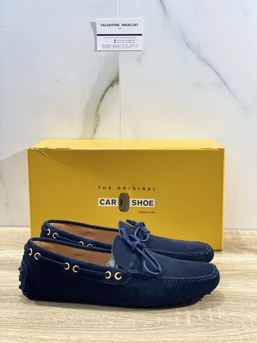 Car Shoe Mocassini Uomo In Suede Blu Luxury Driver Shoe Car Shoe 40 | eBay