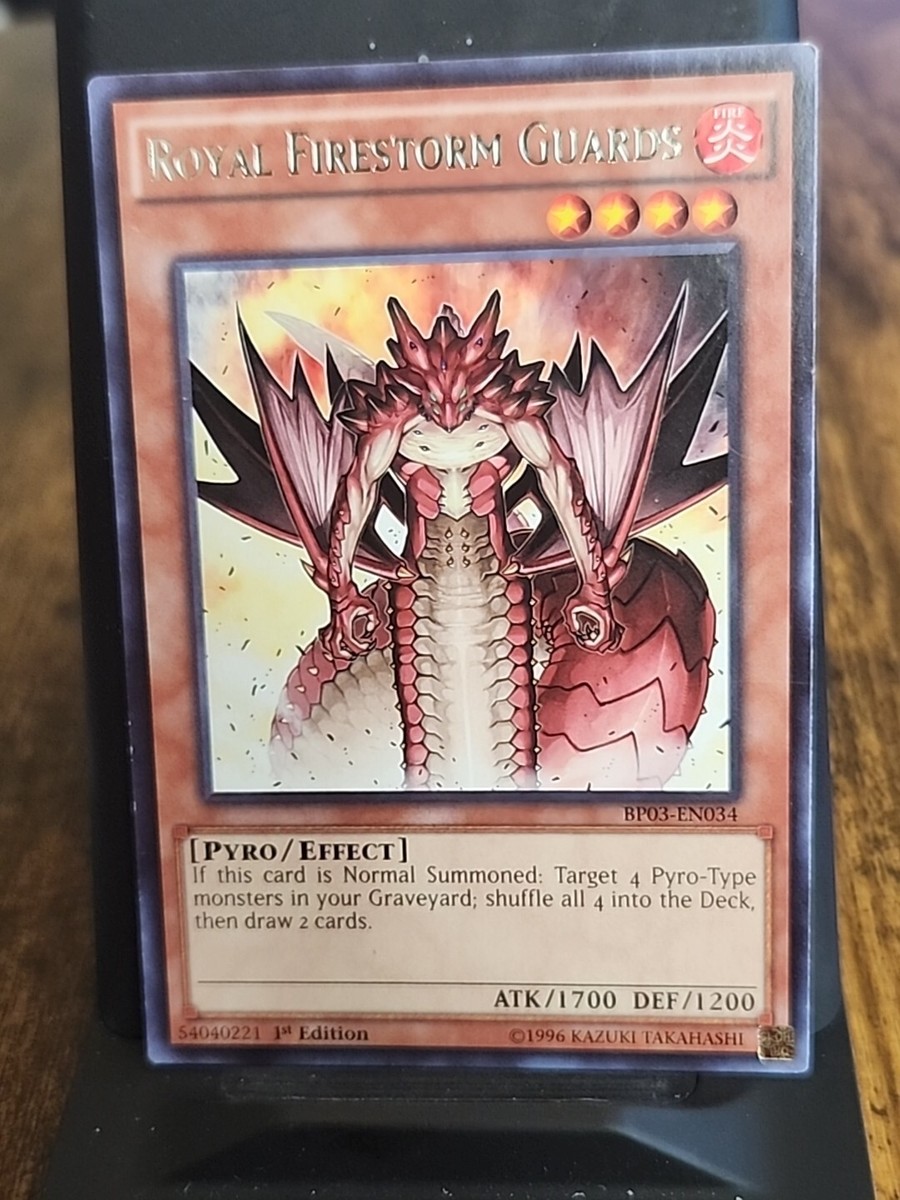 Royal Firestorm Guards - 1st Edition Rare Foil - Yugioh Fire Monster