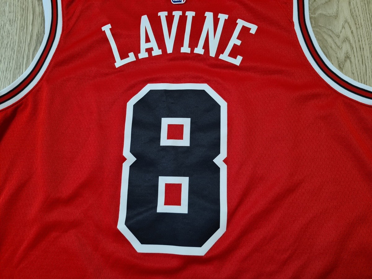 バスケットボール NIKE - NIKE NBA BULLS No.8 CHICAGO BULLS JERSEY LAVINE #8 BASKETBALL SHIRT RED JERSEY
