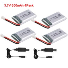 Lipo battery 3.7V 600mAh 25C XH2.54 Plug w/ USB Charger For RC Quadcopter Drone