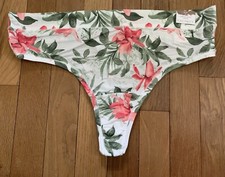 Plus Size 22/24 Lane Bryant Cacique Comfort Bliss Thong White Tropical Lily
