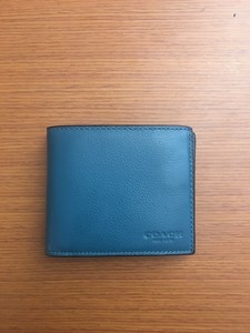 teal coach wallet