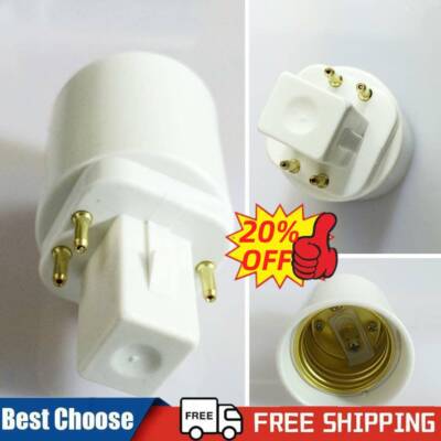G24q 4 Pin 15 mm auf E26 E27 Schraube LED Glühbirne Lampe Adapter Konverter Halter UK