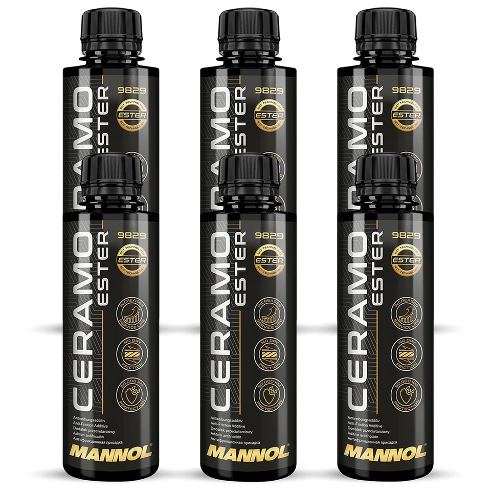 6x 250ml MANNOL Ceramo Ester 9829 Aditivo Antidesgaste MOTOR PROTECCIÓN CONTRA DESGASTE