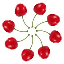 Decorative Artificial Cherries Lifelike Simulation Fruit 25pcs Home Decor
