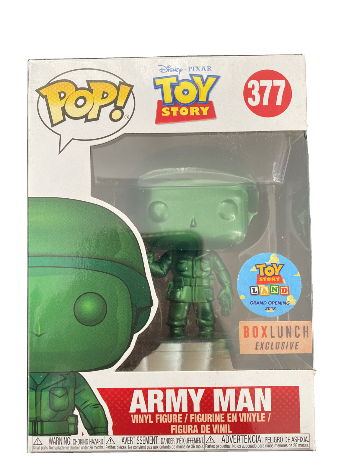 Funko Pop! Vinyl Figure Disney #377 Army Man Metallic Box Lunch Exclusive
