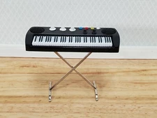 Miniature Keyboard Modern Style Instrument Prop 1:12 Scale Dollhouse 3 1/2"