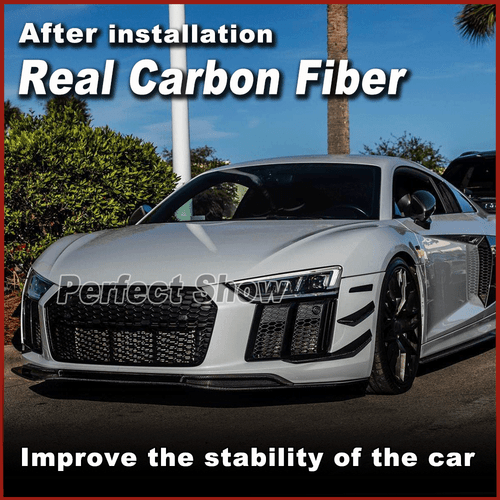 Parachoques delanteros de carbono para Audi R8 MK2 V10 16-19 aletas aletas alerón Canards - Imagen 2 de 11
