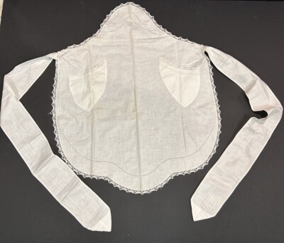 1920 Antique German Victorian Handmade Battenburg Lace Apron Downton Abby Style
