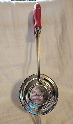 Vintage NUTBROWN handheld Sandwich Toaster with red handles made in England