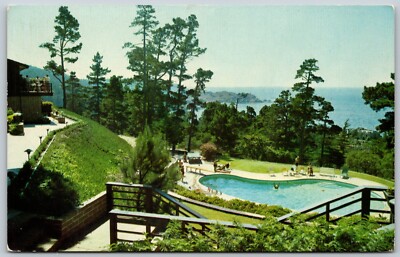 1969 Highlands Inn Carmel California Swimming Pool VINTAGE Postcard 4529