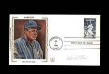 Dock Ellis PSA DNA Signed FDC 1983 First Day Cover Cache Babe Ruth HOF Induction