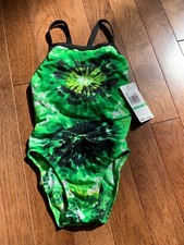 Speedo Training Flyback Swim suit Youth Girl's 8/24 NEW with Tags 76
