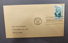 1963 Cordell Hull Carthage TN First Day of Issue Cover 5c Stamp Envelope