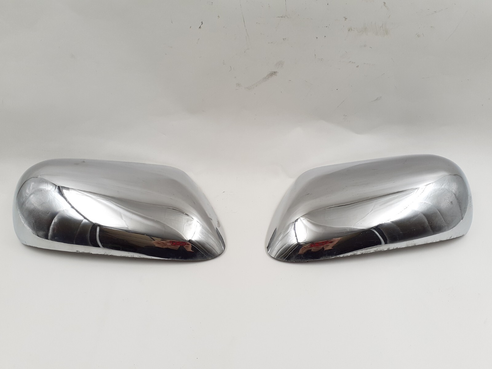JAGUAR XK8 X300 X308 SILVER DOOR WING MIRROR COVERS CHROME BACKING TRIM