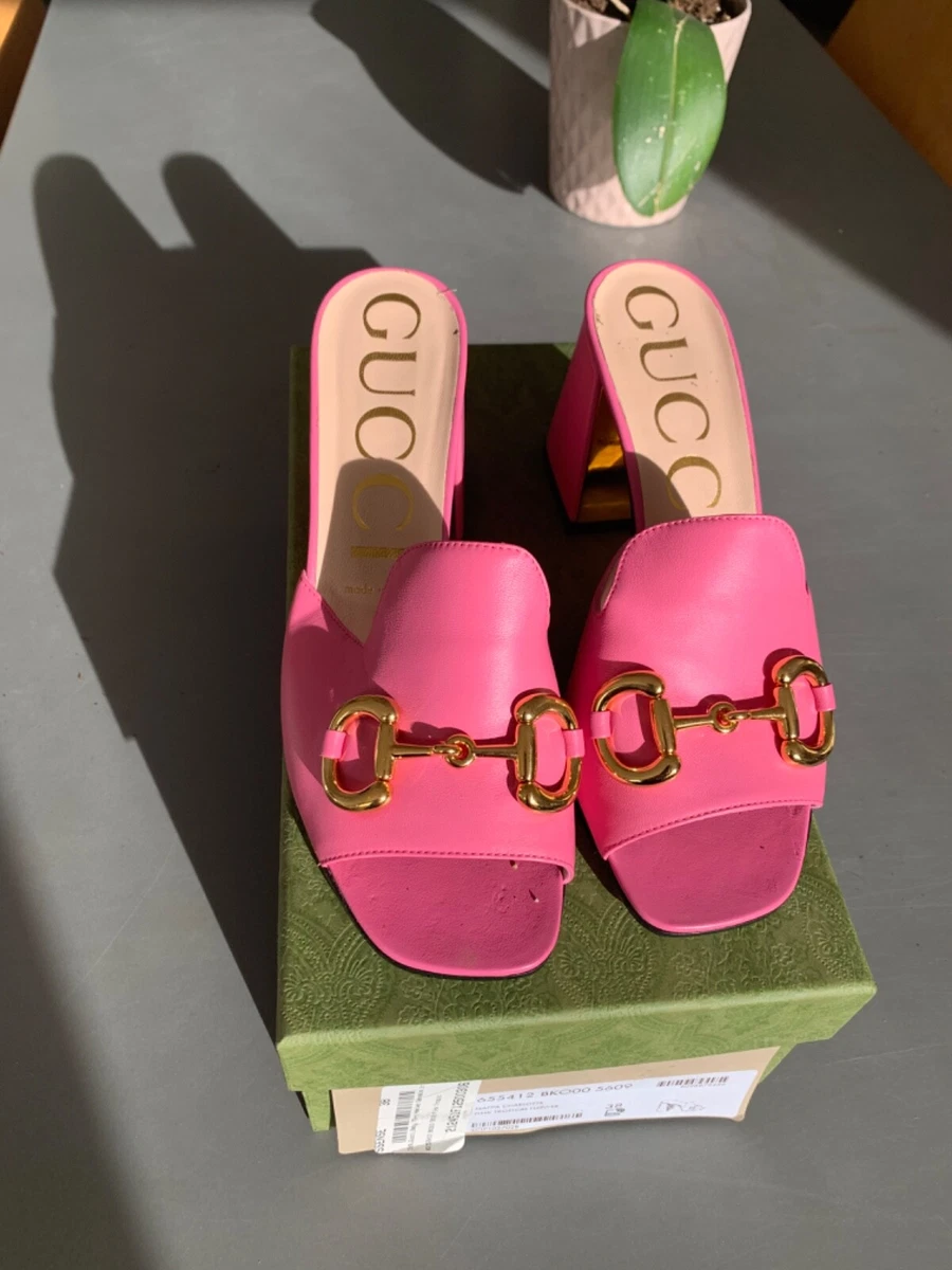 Gucci pink top shoes heels