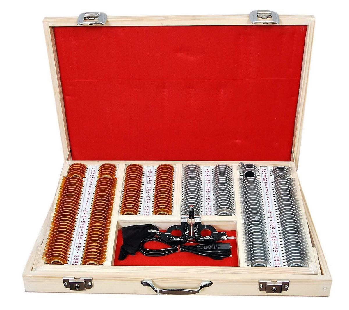 Trial Lens Set Case Optometry Frame Rim Metal Optical Pc 225