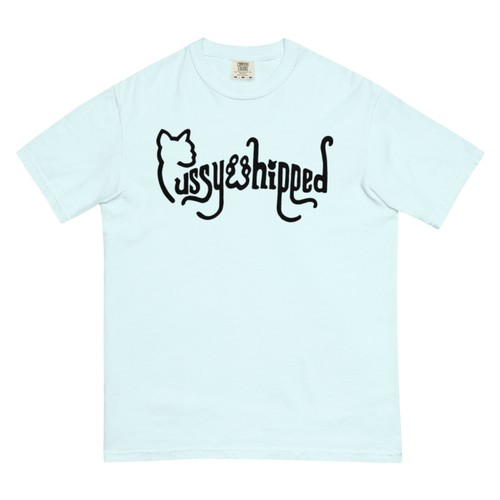 "Pussywhipped", Cat Lover (Cotton) T-Shirt, Text Logo, Solid Black Print - Picture 12 of 13