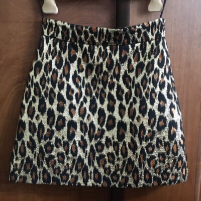 [TOOMUCHTAX] / ☆ JACQUAD MINI SKIRT / LEOPARD MIU MIU JACQUARD LEOPARD PRINT MINI SKIRT SIZE 38 | eBay