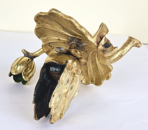 Jugendstil StreichholzSchachtelHalter Aschenbecher Bronze gestempelt um 1910 P3 - Picture 9 of 14