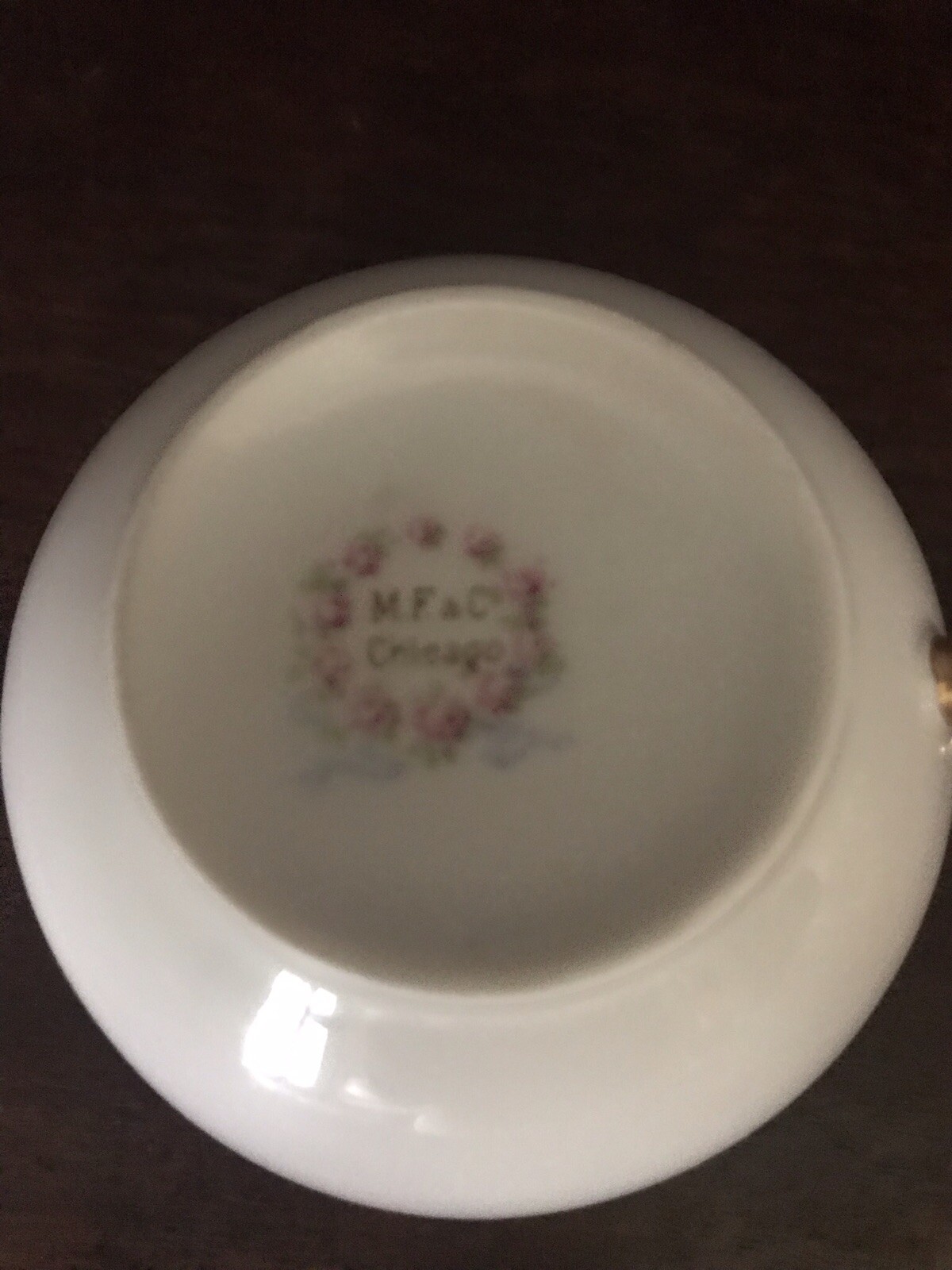 Marshall Fields Chicago Limoge White Gold Rim Coffee Tea Cup Haviland Wreath