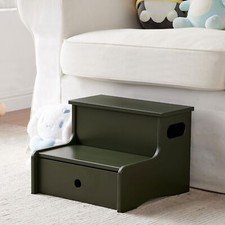 Kings Brand Step Stool for Kids with Storage for Bedroom Bathroom Kitchen Caviar