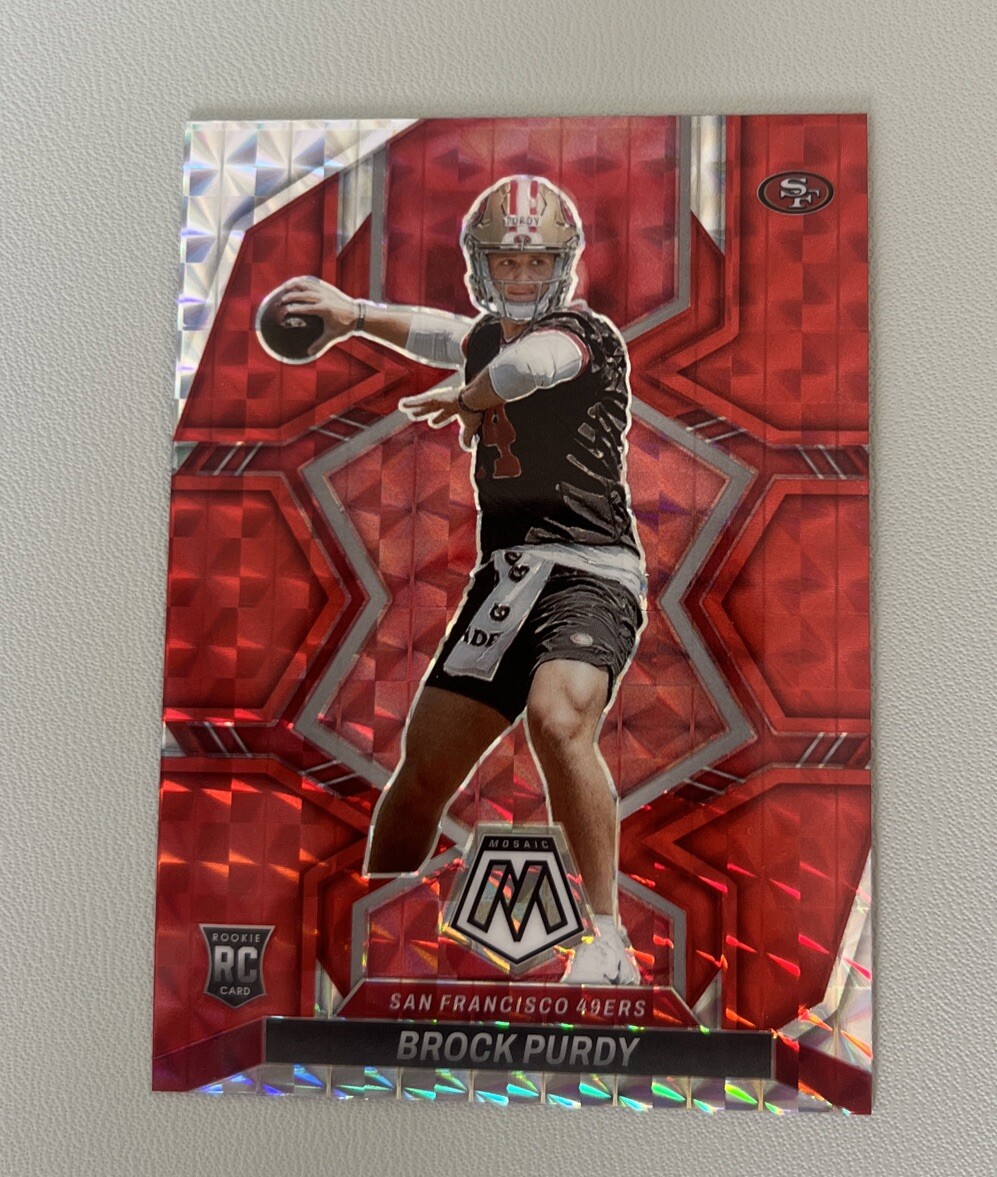 2022 Panini Mosaic Brock Purdy RC #367 Red Rookie Card San Francisco 49ers