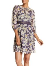 Donna Morgan 156293 Women's Chiffon Floral A-Line Dress Multi Sz. 14 US
