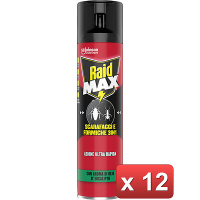 raid 12  PEZZI - MAX SCARAFAGGI E FORMICHE EUCALIPTO 400 PROMO