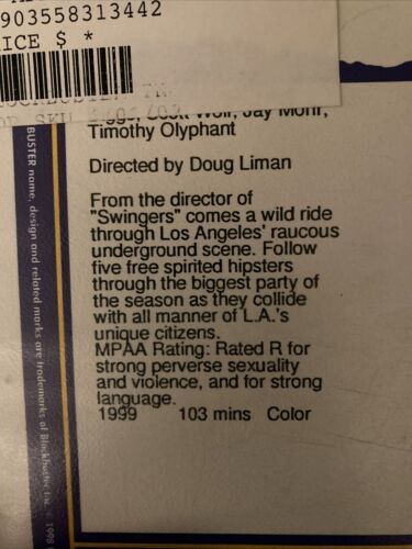 Blockbuster Video VHS Rental * Go * Doug Liman * - Picture 4 of 6
