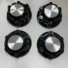 4PCS 6 LUGS Black For CHEVY SILVERADO 1500 TAHOE AVALANCHE CENTER WHEEL CAP HUB