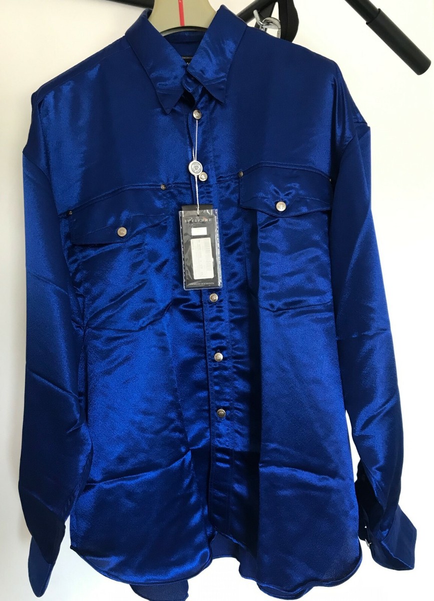 90s GIANNI VERSACE COUTURE カシミア ポロ 長袖 shirt camicia GIANNI VERSACE JEANS COUTURE vintage 90's TG XXL
