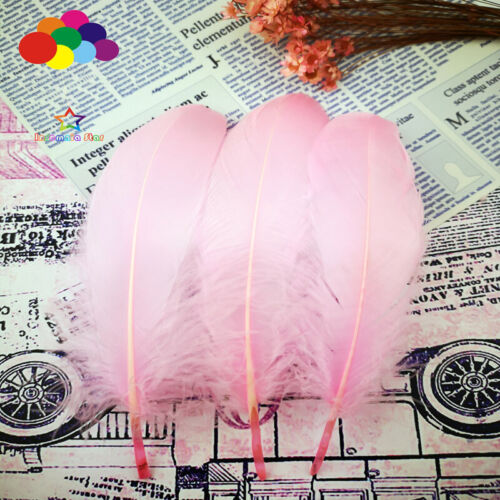 100 Pcs Goose feathers pink 15-20 Cm/6-8 Inch Diy Stage Props Decor Headress - Picture 1 of 5