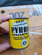vintage pyroil oil can full consentrate unopened 4oz not Shell not veedol Mobil 