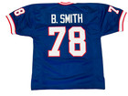 Bruce Smith Sewn Stitched Custom Blue Jersey YOUTH Sizes
