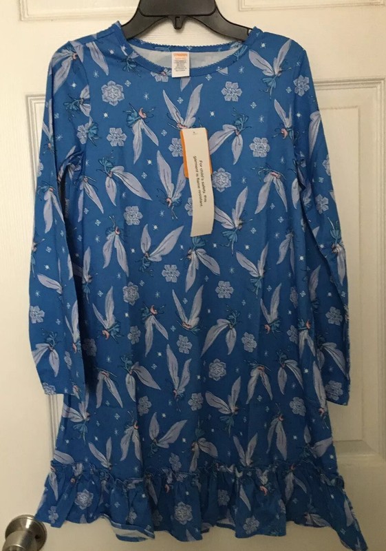 Gymboree Girls L 10 12 Nightgown Blue Snowflake Fairies Pjs Pajamas
